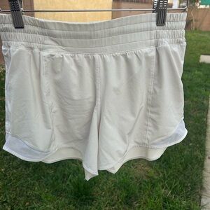 Lululemon Athletica Cream Athletic Shorts